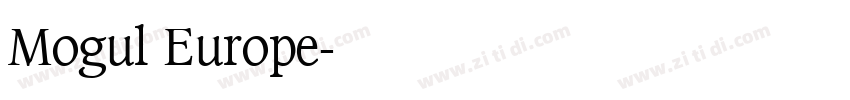 Mogul Europe字体转换